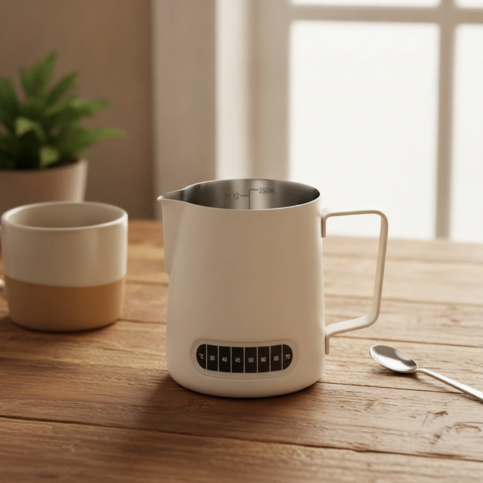 Milk Frothing Cup with Scale C - Milk Steaming Pitcher recension och pris