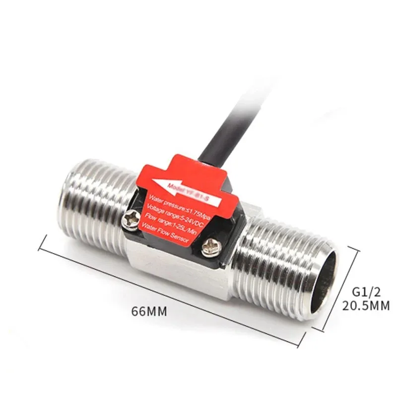 Imagem -06 - Sensor de Fluxo de Turbina de g1 g1 g1 g1 g3 Polegada Rosca Externa Npn Hall Sensor de Fluxo de Água Aço Inoxidável 304