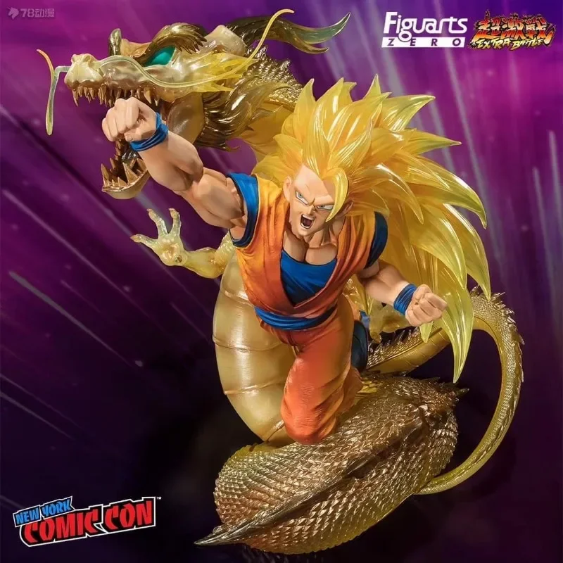 Bandai Genuine Dragon Ball Z Anime Figure Figuarts ZERO SonGoku SuperSaiyan3 Dragon Fist Action Toys Kids Gift Collectible Model