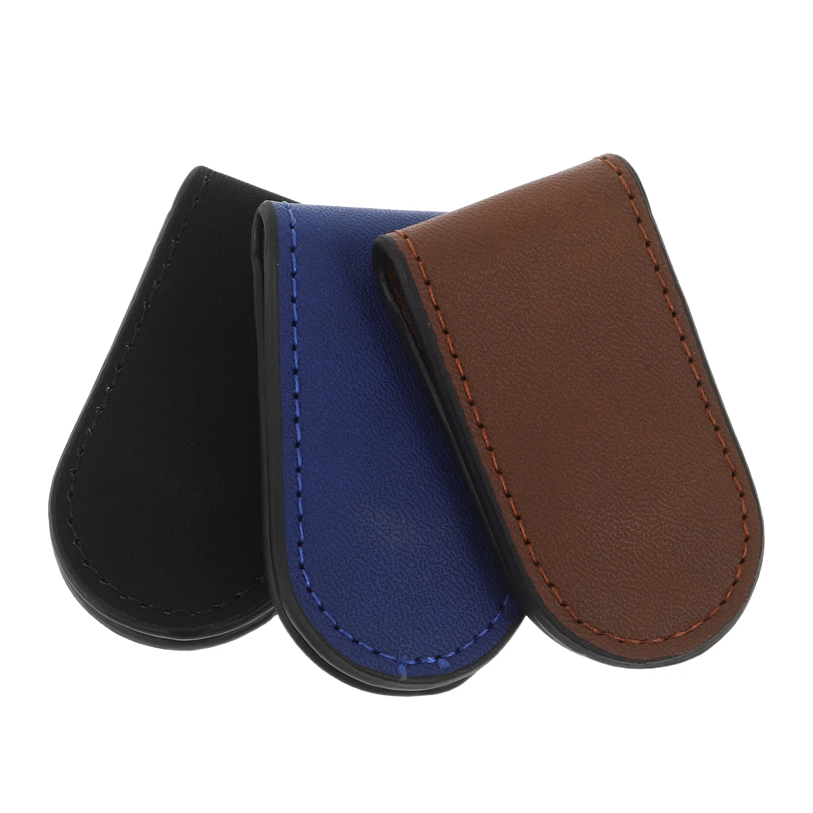 3 шт., тонкий зажим для кошелька из искусственной кожи, однотонный держатель для купюр, органайзер для визитных карточек, зажим для наличных, кошелек, аксессуар для карт для мужчин и женщин