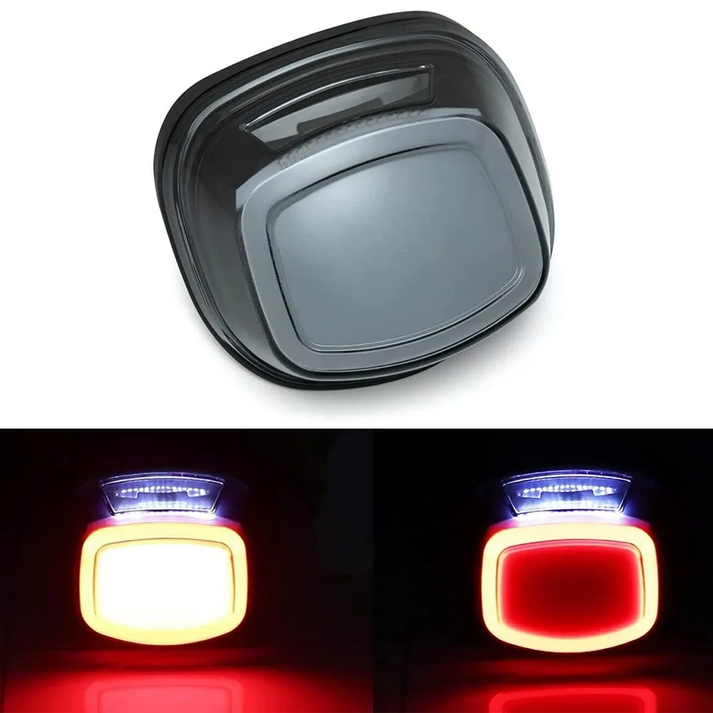 

Motorcycle LED Tail Light with License Plate Illumination Motorcycle Lighting Accessory For Harley Touring Dyna Softail COV