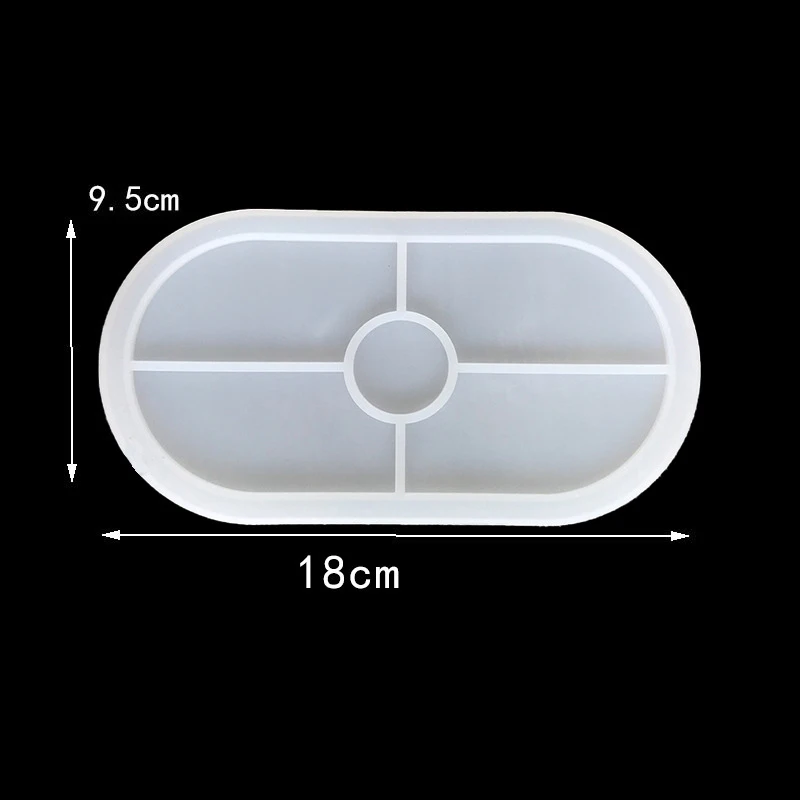 Oval Tray Cement Silicone Molds DIY Concrete Plaster Coaster Pottery Mould Home Decoration Handmade Crafts Ornement Resin Mold