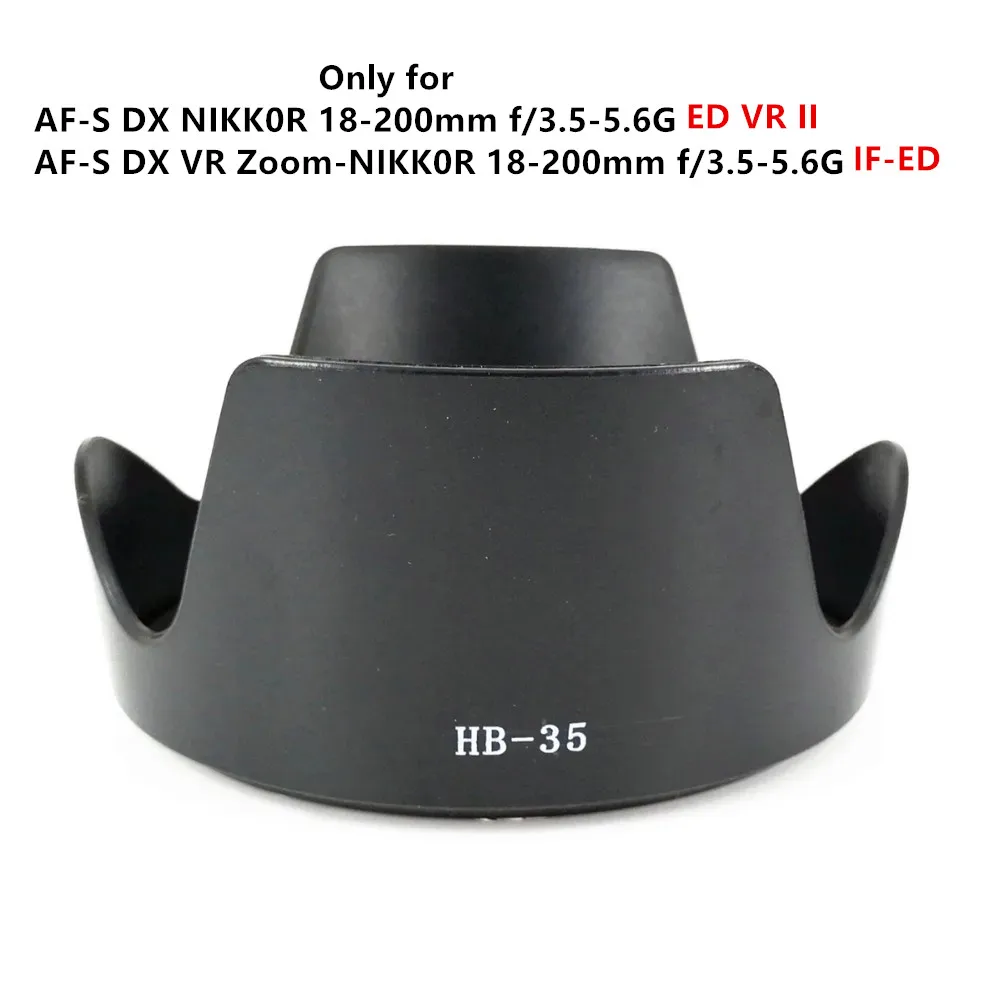 Lens Hood replace HB-35 for Nikon AF-S DX NIKKOR 18-200mm f/3.5-5.6G ED VR II / VR Zoom-NIKKOR 18-200mm F3.5-5.6 G IF-ED HB35