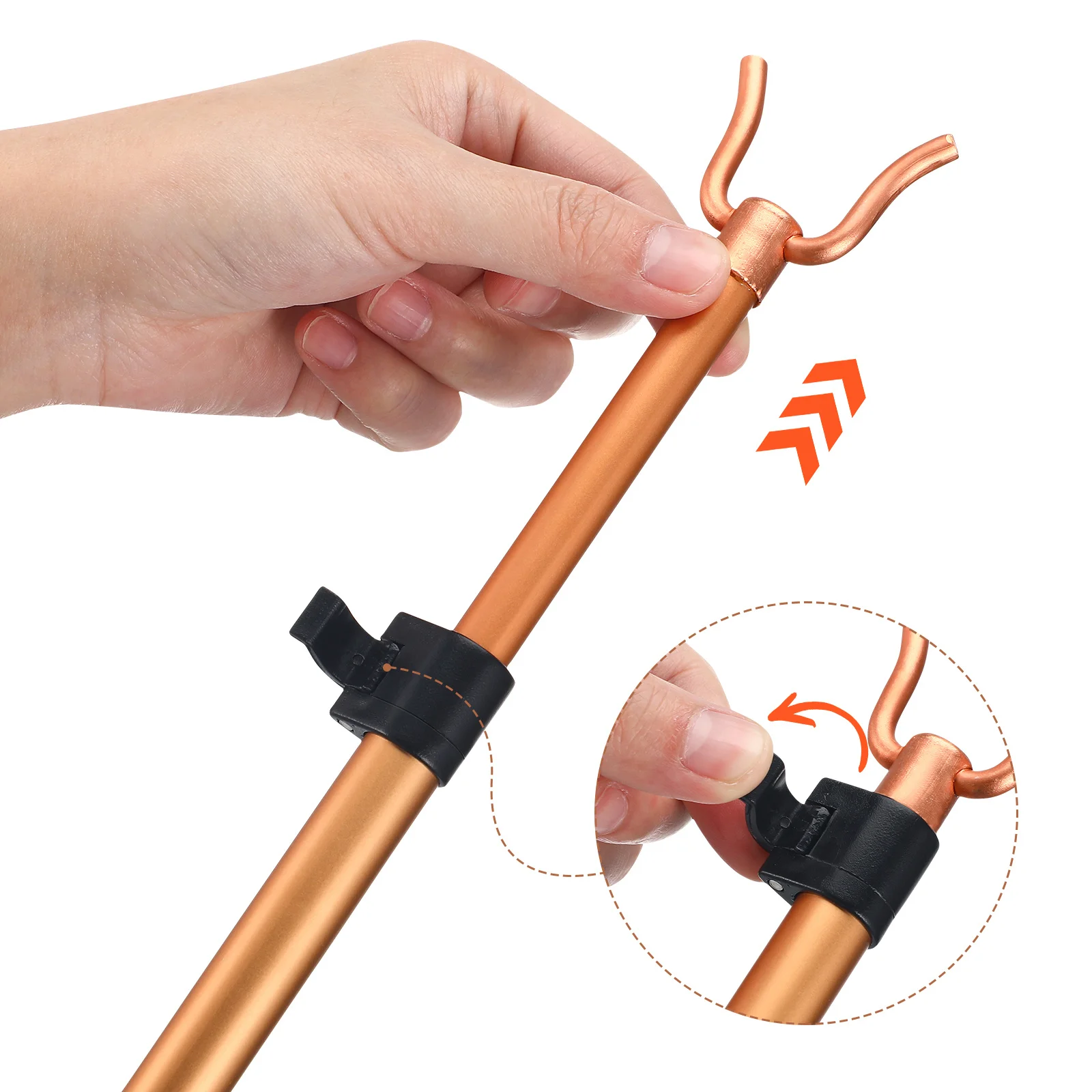 

1pc Telescopic Clothes Pole Aluminum Alloy Retractable Drying Rod For Balcony Lightweight Sturdy Household Clothes Hanger Home