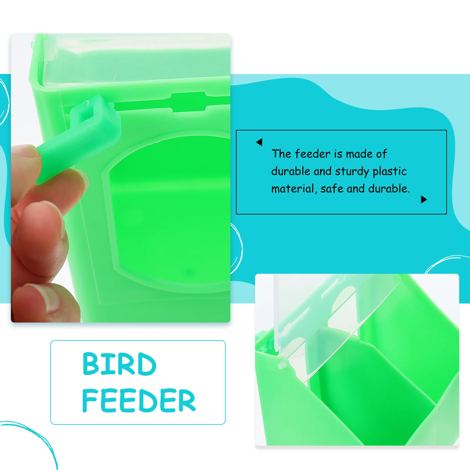 

Pigeon Feeder Plastic Bird Cup Multi-Function Quail Feeder Household Bird Feeding Accessory Random Color