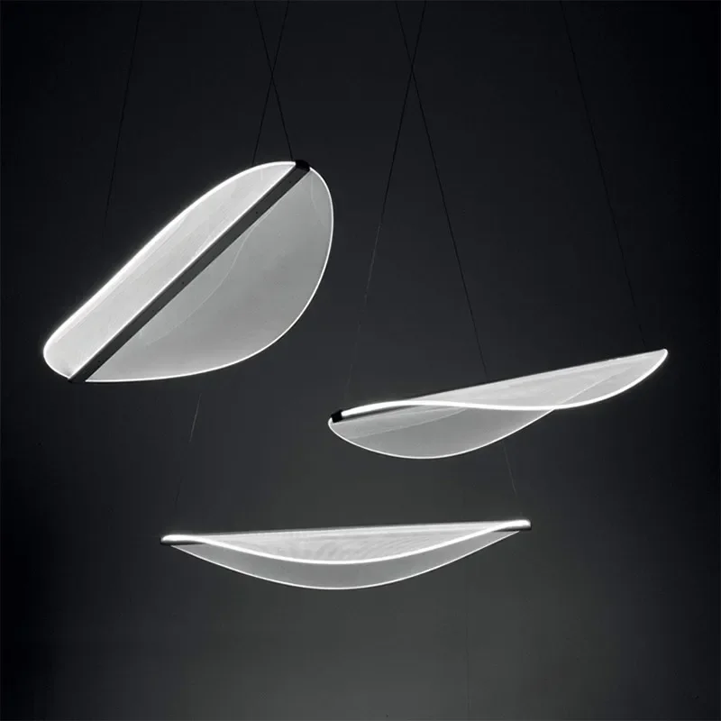 Modern Pendant Lamp Nordic Petal Lamp Minimalist Leaf Acrylic Lampshade Clothing Living Room Dining Room Creative Hall Light