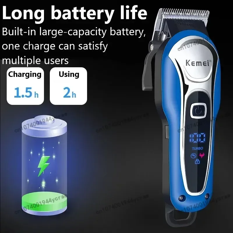 Kemei Hair Clipper Km-1995 Km-2293 Km-3382 Barber Blading Hair Cutting Machine Clipper Grooming Cordless Rechargeable  Shaver