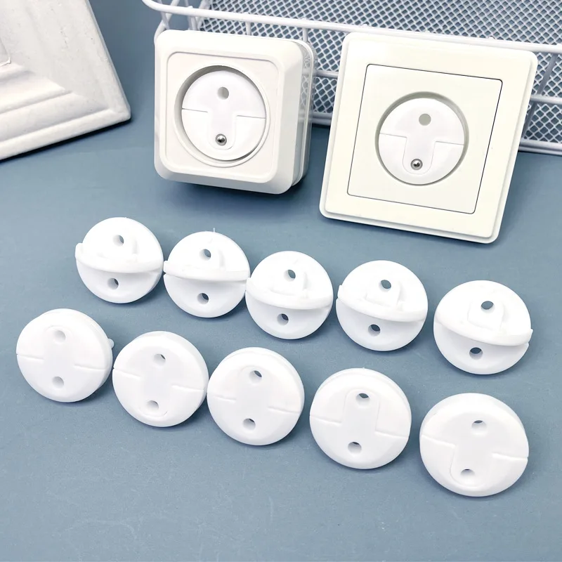 10Pc Outlet Covers Baby Proofing Safety Guard Protection Children Anti Electric Shock White Electric Shock Plugs Protector Cover