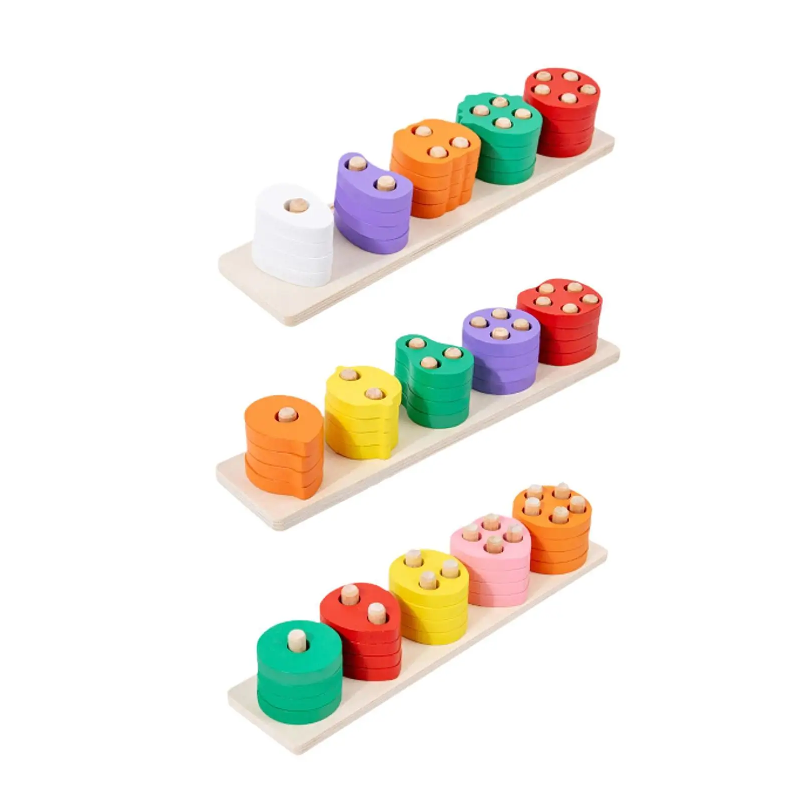 

Wooden Shape Sorter Counting Preschool Stack and Sort Board Montessori for Baby Boys Girls Children Kids 1 2 3 Years Old