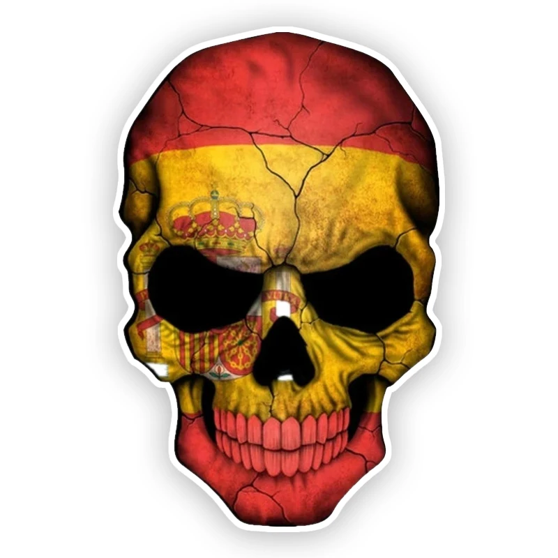 

Creative Skull Flag Spanish Car Stickers Motorcycle Vinyl Decal Waterproof Car Styling Car Accessories Pegatinas Para Coche