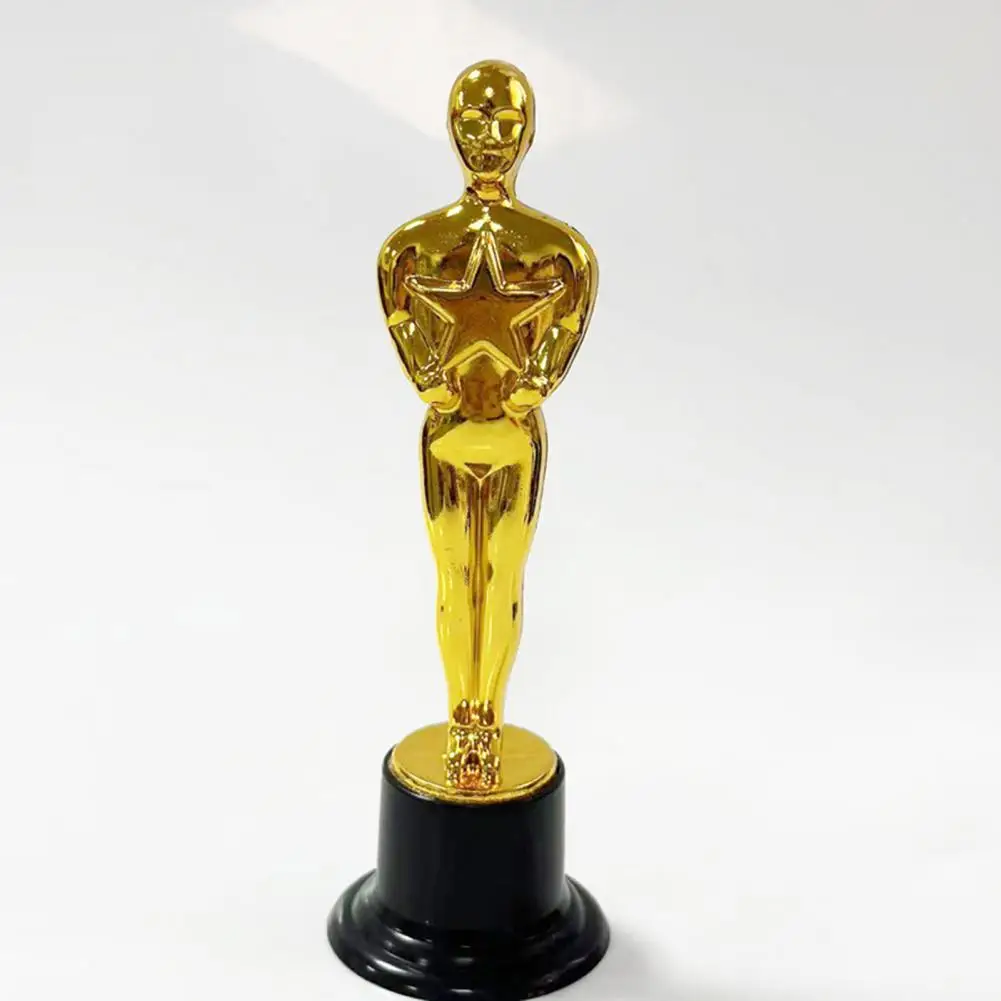 Plastic Trophy Oscar-like Trophy Golden Award Trophy Statues for Events Sports Parties Classic Design for Competitions