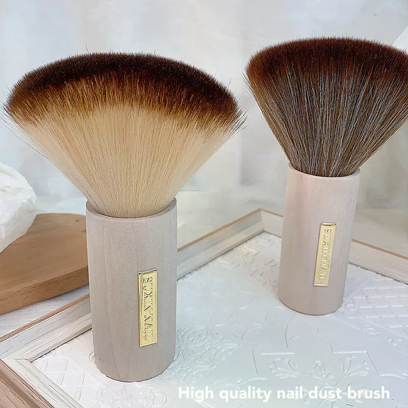 แปรงปัดฝุ่นเล็บทรงกลม ขนาดใหญ่ สำหรับกำจัดฝุ่นเล็บ แปรงทำความสะอาดผงอะคริลิค ยูวี เจล โพลิช อุปกรณ์ทำเล็บ