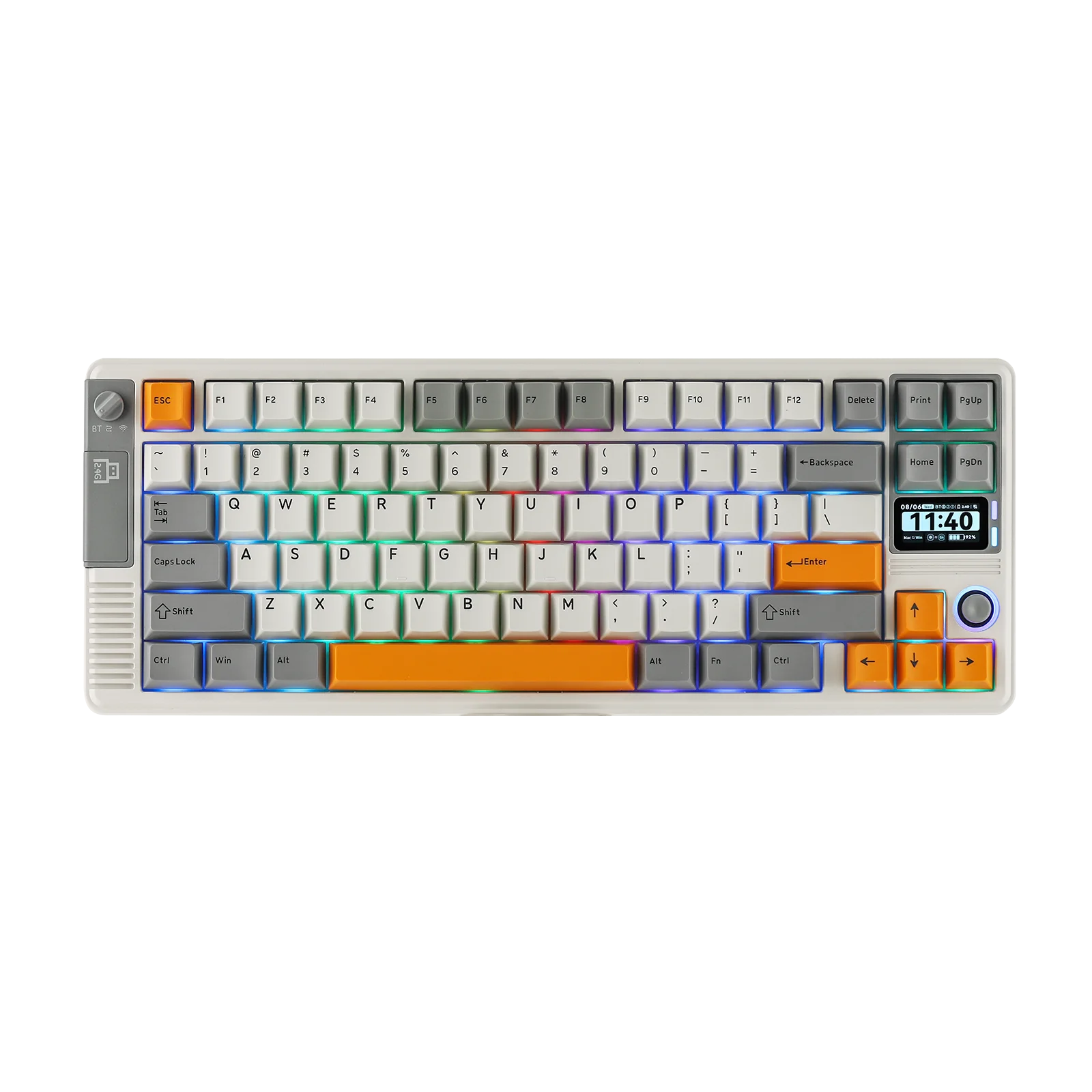 Epomaker rt85 75% ansi eua layout junta com fio/bt/2.4ghz teclado