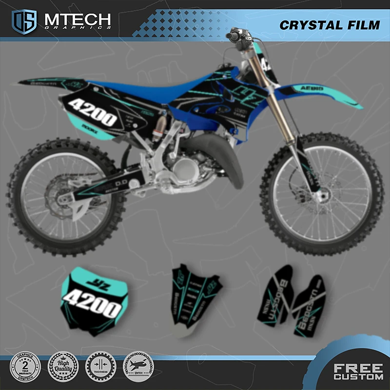 

DSMTECH индивидуальная мотоциклетная графическая фоновая наклейка для YAMAHA YZ125 250 2002 2003 2004 2005 2006 2007-14, комплекты наклеек 017