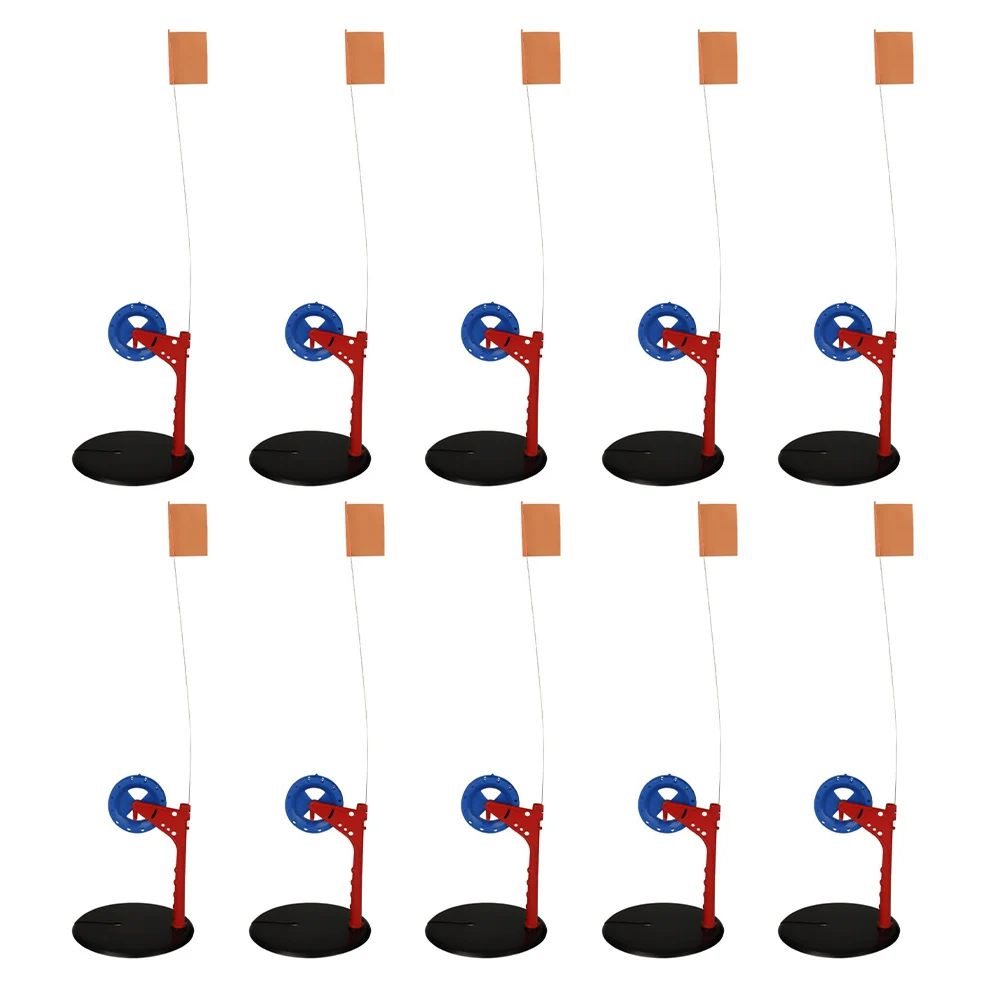 10個入り-氷上釣り用フラッグ-冬用屋外釣り竿バッグ-自動釣りプラットフォーム-冬の釣り愛好家向け-フィッシングチップアップ