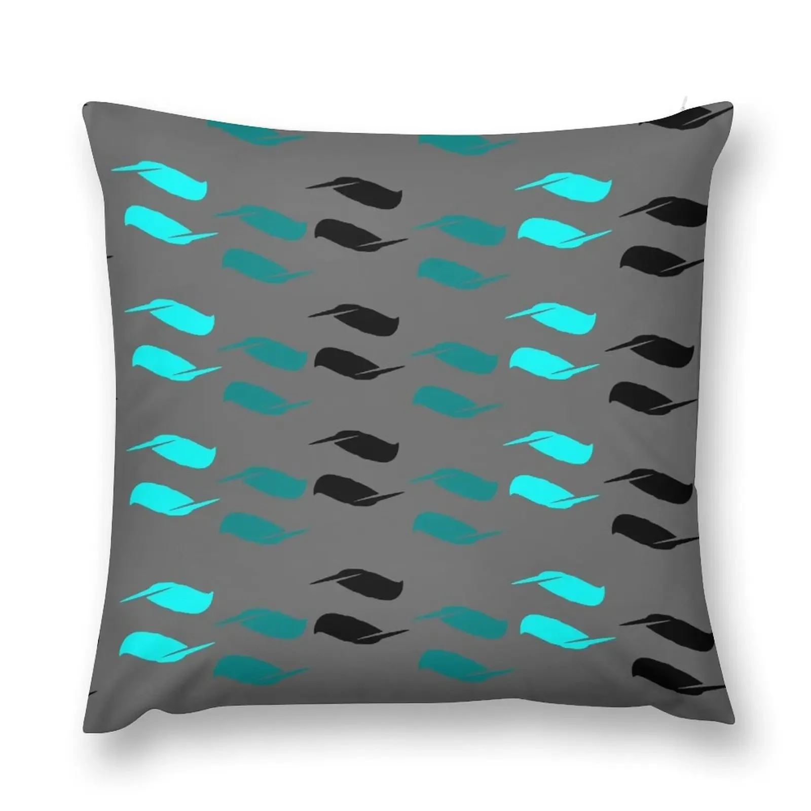 Juste de coussin décorative pour canapé, taie d'oreiller à carreaux, aqua et Industries celle