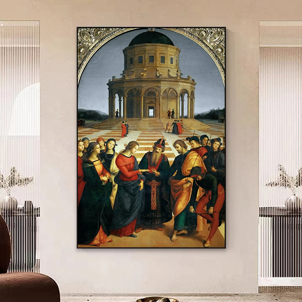 Classical Wall Art Oil Painting Prints Transfiguration of Christ Poster Raffaello Santi Famous Wall Art Vintage Canvas Painting