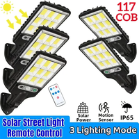 1pc Solar Street Lights Outdoor Waterproof Motion Sensor Wall LED Lamp 3 Lighting Mode Solar Powered Lights For Garden Patio