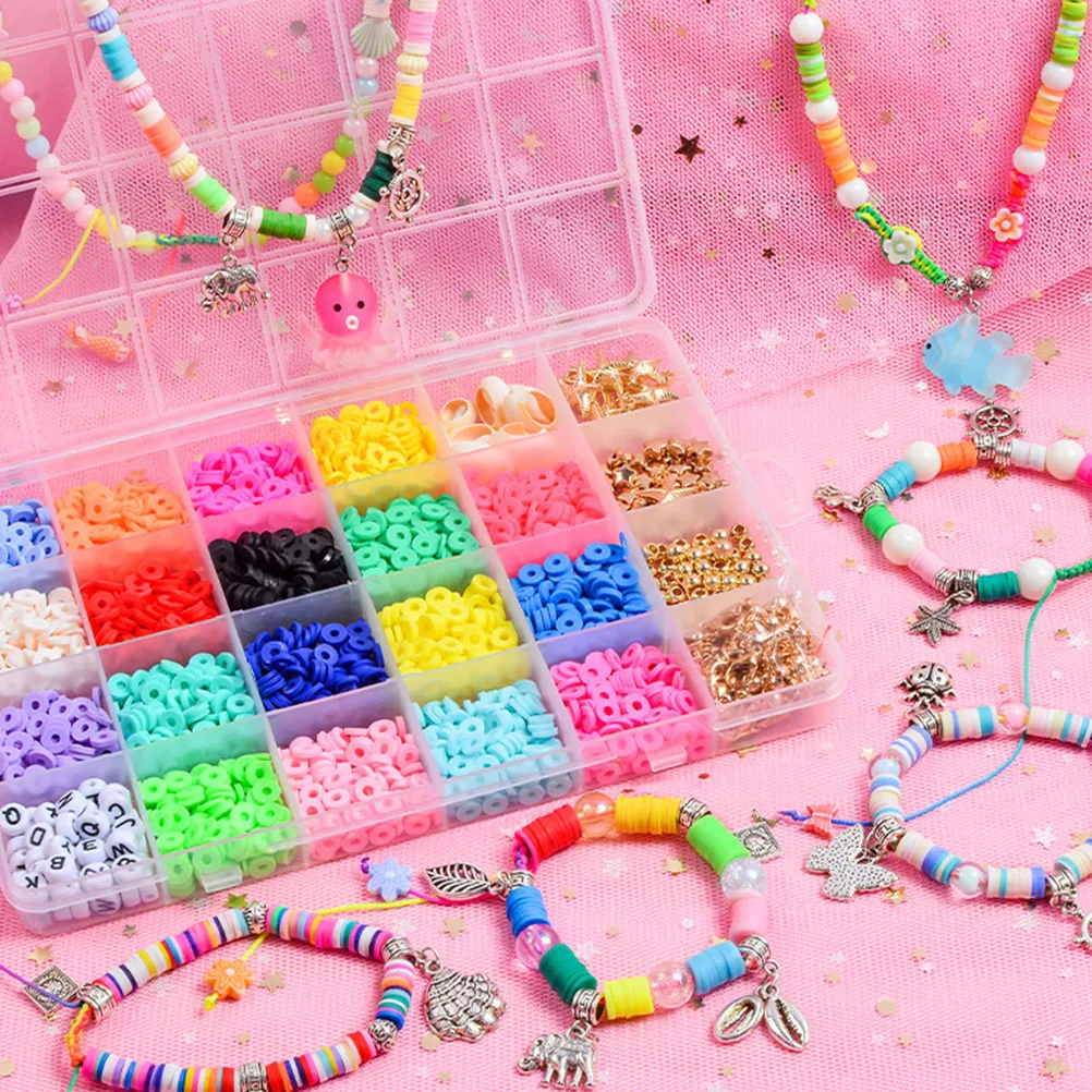 

Polymer Clay Beads Jewelry Making Materials Soft Ceramic Piece Crafts Charms Bracelet Loose Beads DIY Decorations Necklace