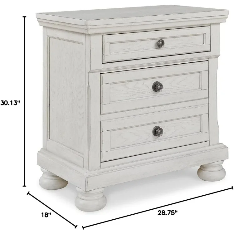 Ashley Robbinsdale Traditional 2 Drawer Night Stand, White