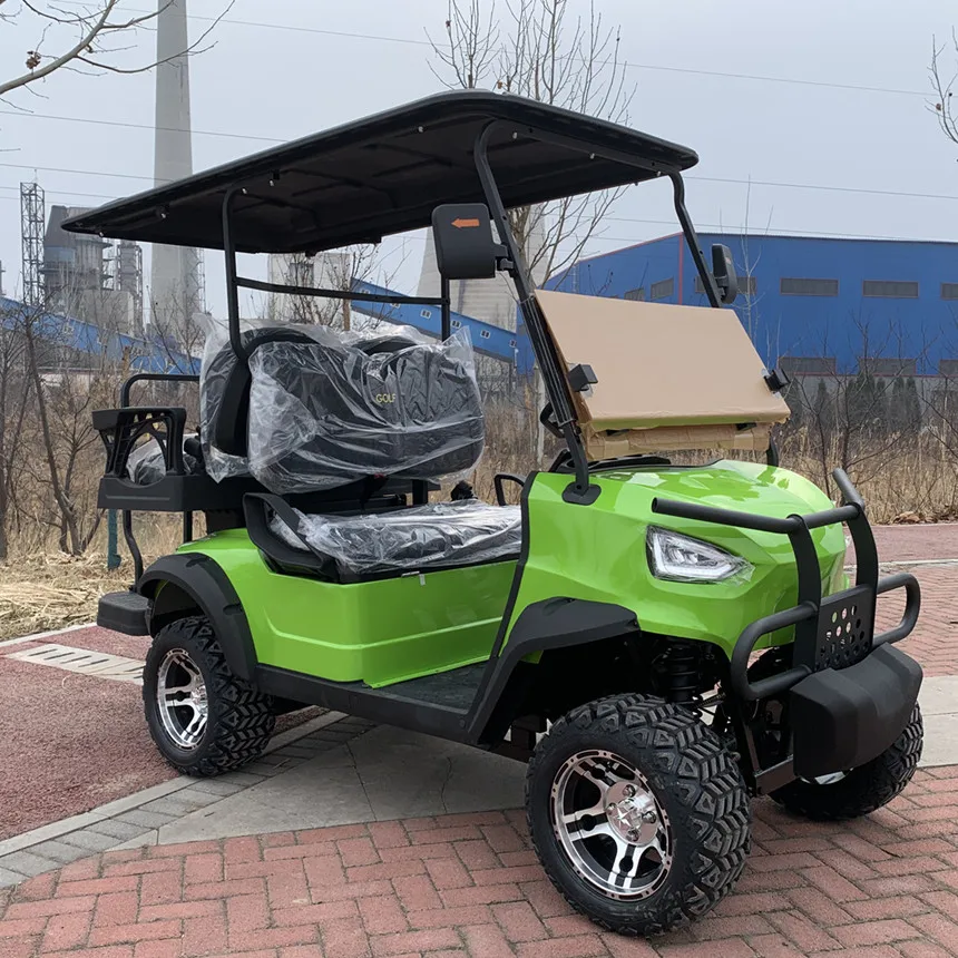 Best Price Lithium Battery Golf Cart 48V 12-Inch Tire Disc Brake 6-Seater Golf Cart Convertible Tour Car Electric Tour Car