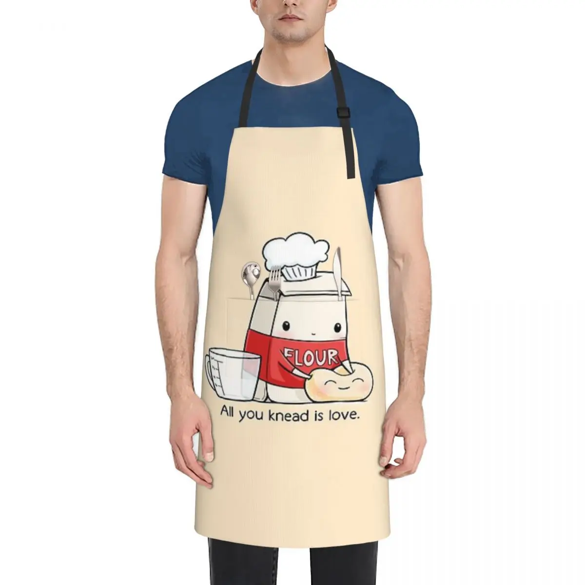 

All You Knead Is Love Waterproof Kitchen Apron For Women/Men With Pockets Work Restaurant Shop Waiter Work Uniform