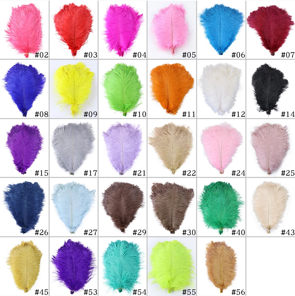 Wholesale Ostrich Feather for Wedding Decoration Handicraft Accessoires DIY Dream Catcher 15-55CM/6-22Inch Plume Decor 10pcs/Lot