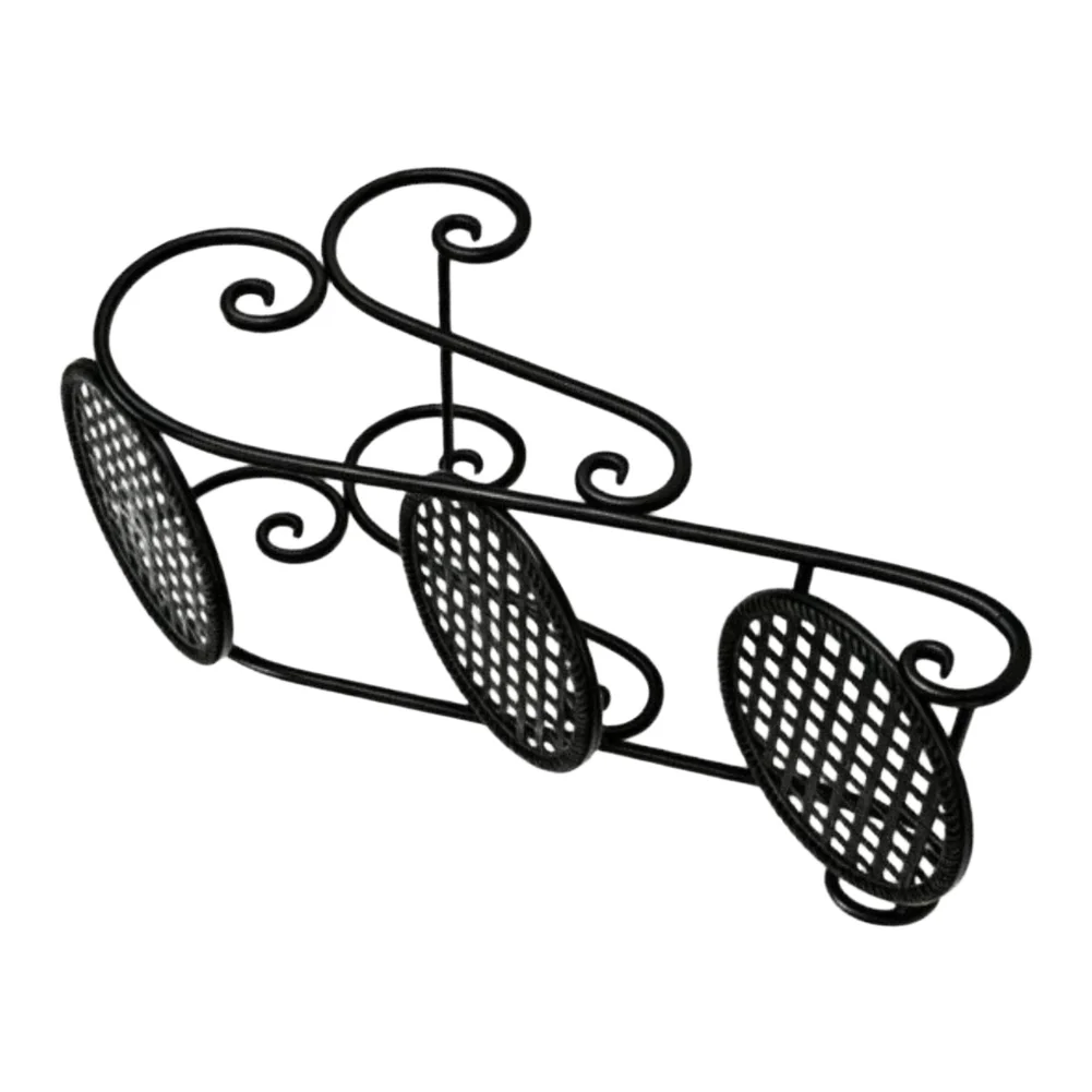 3 Tier Metal Plant Stand Floor Flower Pot Shelf Rack Round Hanging Plants Holder For Indoor Outdoor Garden Home Decor Black Whit