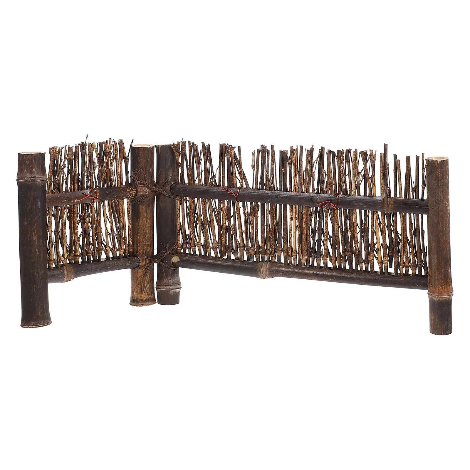 

Landscape Fence Mini Bonsai Plant Pot Craft Decorative Picket Fence Small Garden nament Toy Wooden Simulation Table