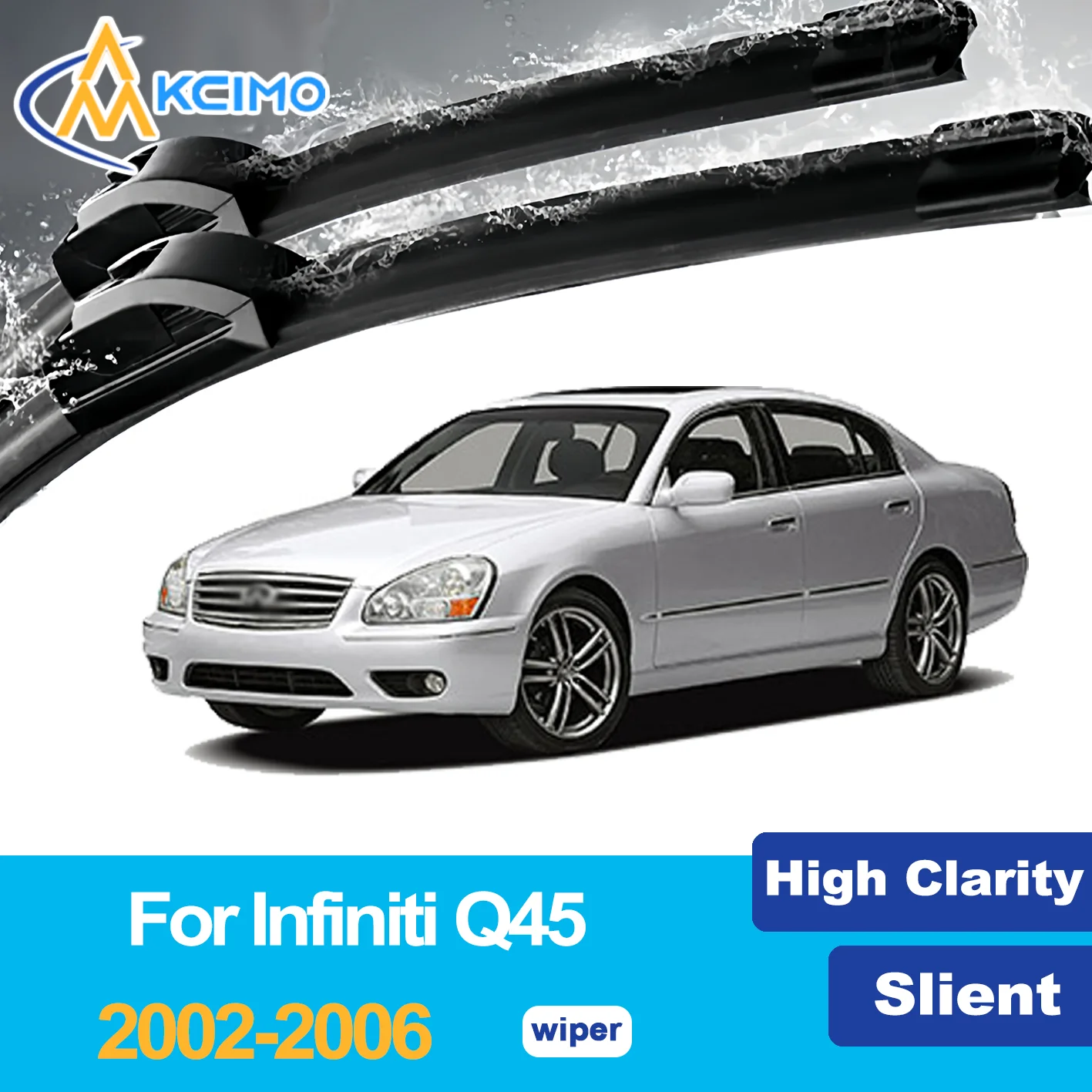 

Front Wiper Blades for Infiniti Q45 F50 2002–2006 2002 2003 2004 2005 2006 Car Windscreen Windshield Window Wiper Accessories