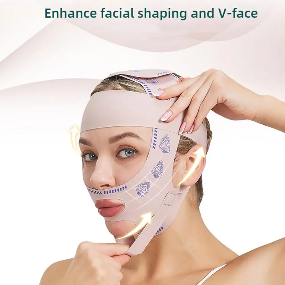 Vendaje Facial reutilizable en V, cinturón de elevación adelgazante Facial, Reduce la barbilla doble, vendaje para adelgazar la cara, máscara para dormir para mujeres C1I5