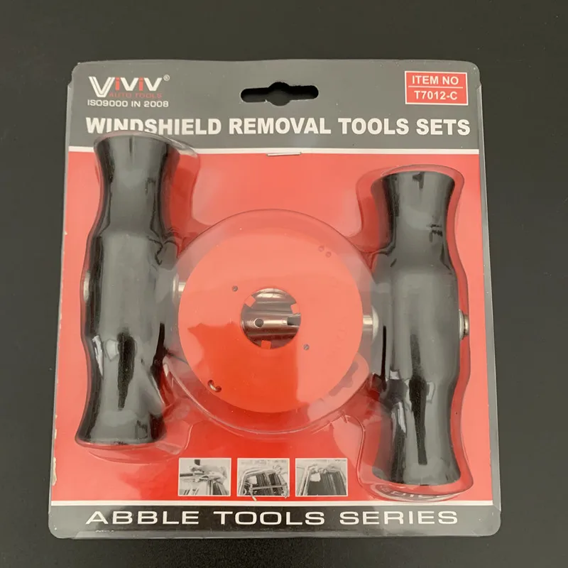 Car Windshield Removal Tool Kit Wire Saw Pull Cutter Handles Rubber Cutting Knife For Auto Windscreen Disassembly Repair Work