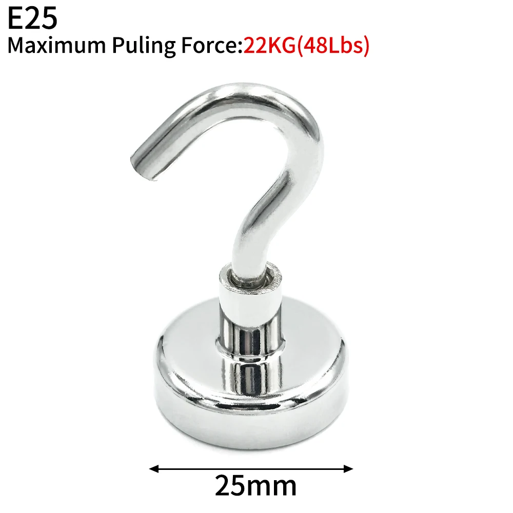 10/20 Stück superstarke, leistungsstarke Neodym-Magnethaken, Ring, Metallmagnet mit gebogenem Haken, Aufhänger zum Aufhängen, Kühlschrank, Wand, Schlüssel