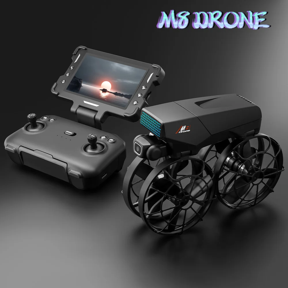 M8 Brushless Foldable Screen Aerial Photography Drone, equipped with optical flow technology and a built-in high-definition came