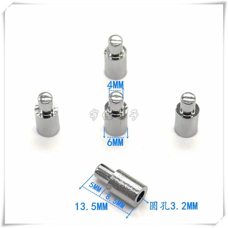 10PCS 6*13.5MM Electroplating Key Film Light Touch Switch Key Cap Round Hole 3.2MM Panel Adjustment Key Cap