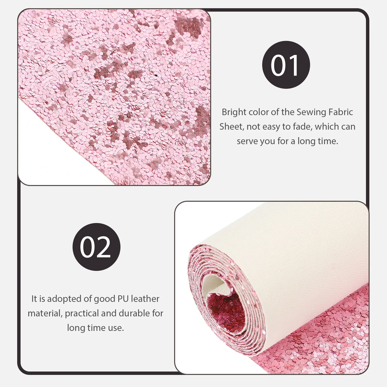 

PU Glitter Sequin Sheet Shiny DIY Sewing Fabric for Earrings Craft Handmade Bag Material Wide Use for Clothing
