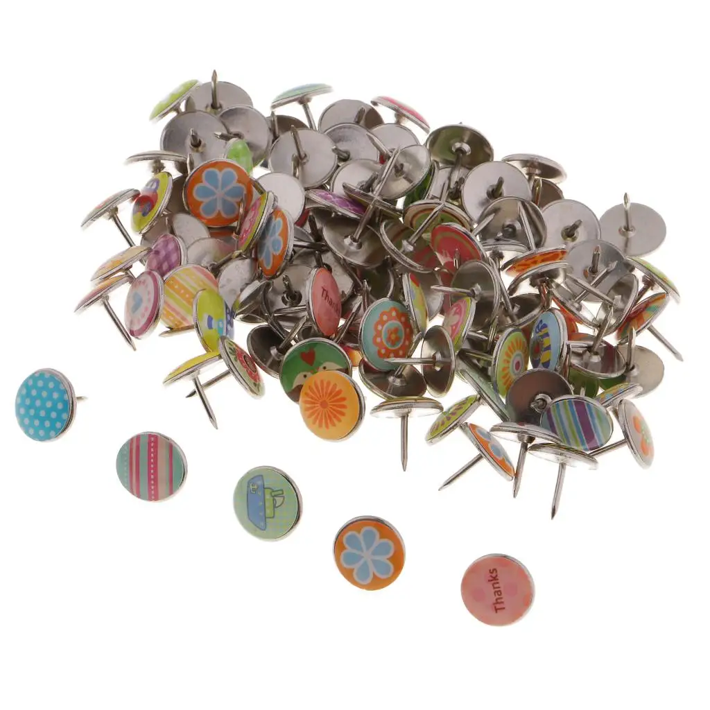 Office Thumb Tack Multicolor Push Pins Resin Drawing Pins Map Tacks for Cork Board Photos Home School