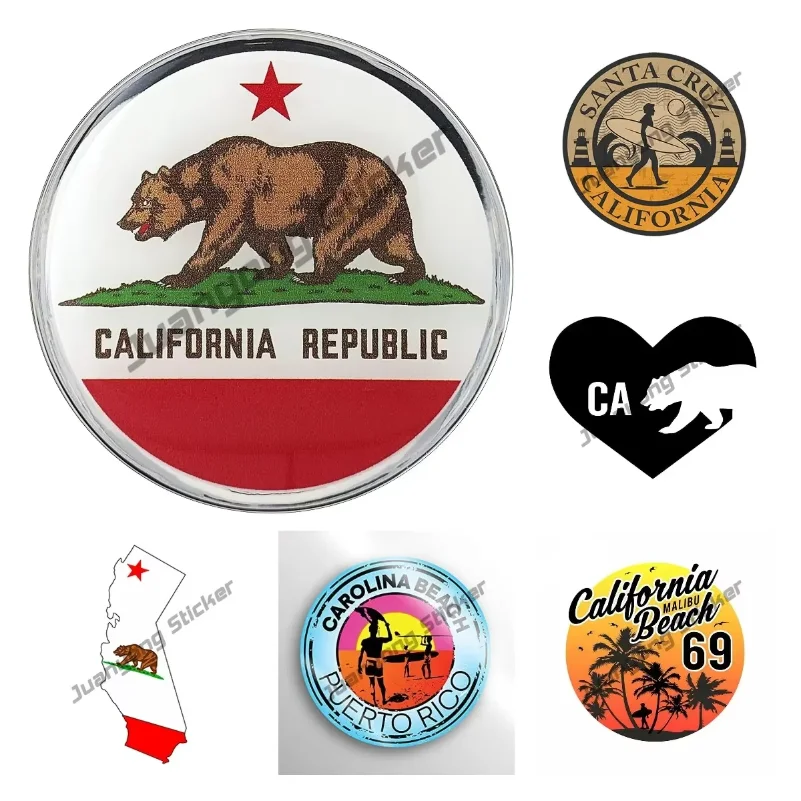 

Creative Stickers State of California Vinyl Decal California State Oval with Flag Sticker USA United States Glue Sticker KK13cm