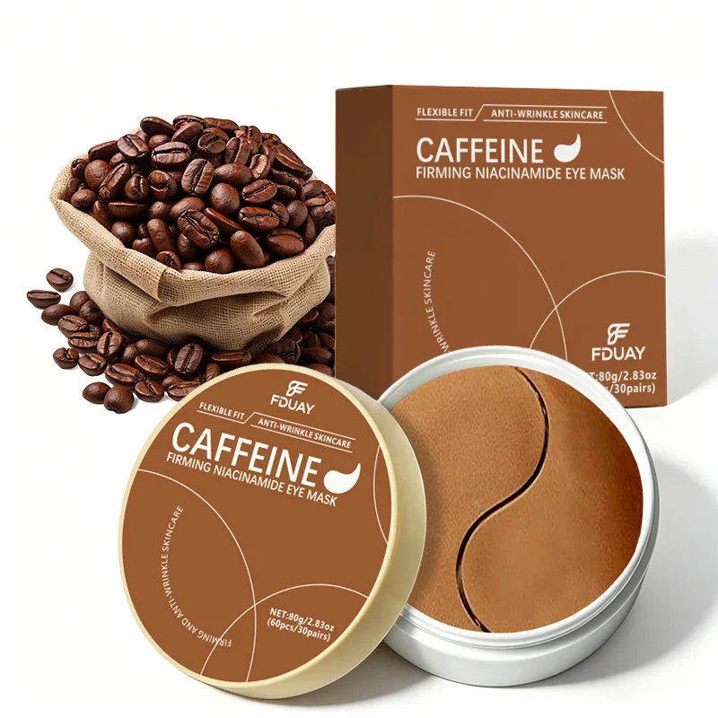 FDUAY Koffein-Augenpatches Set mit 30 Stück Aufhellende Straffende Augenpflege mit Koffein und Niacinamid für einen Erfrischten Look – Detail 1