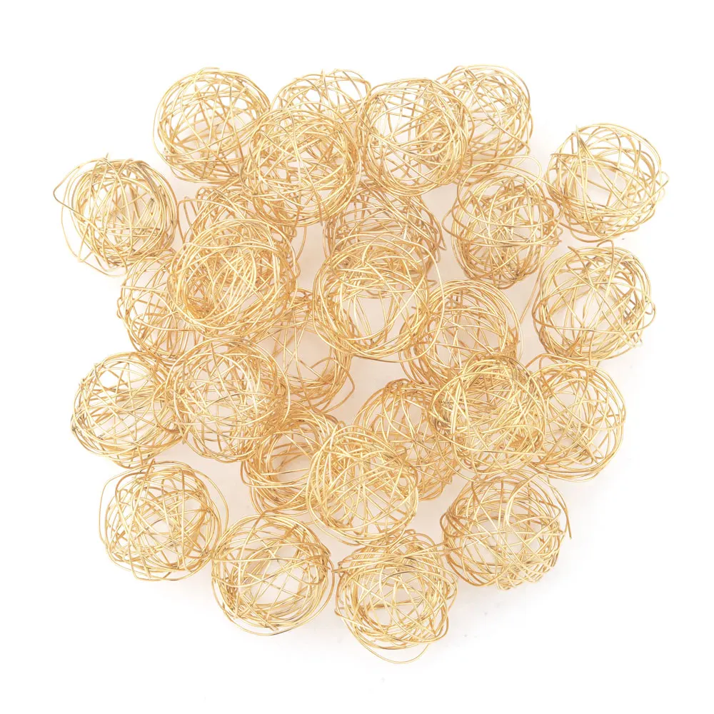 10pcs Stainless Steel Beads Cages Pendants Charms for DIY Earrings Necklace Pendants Hollow Bead Caps Jewelry Making Supplies