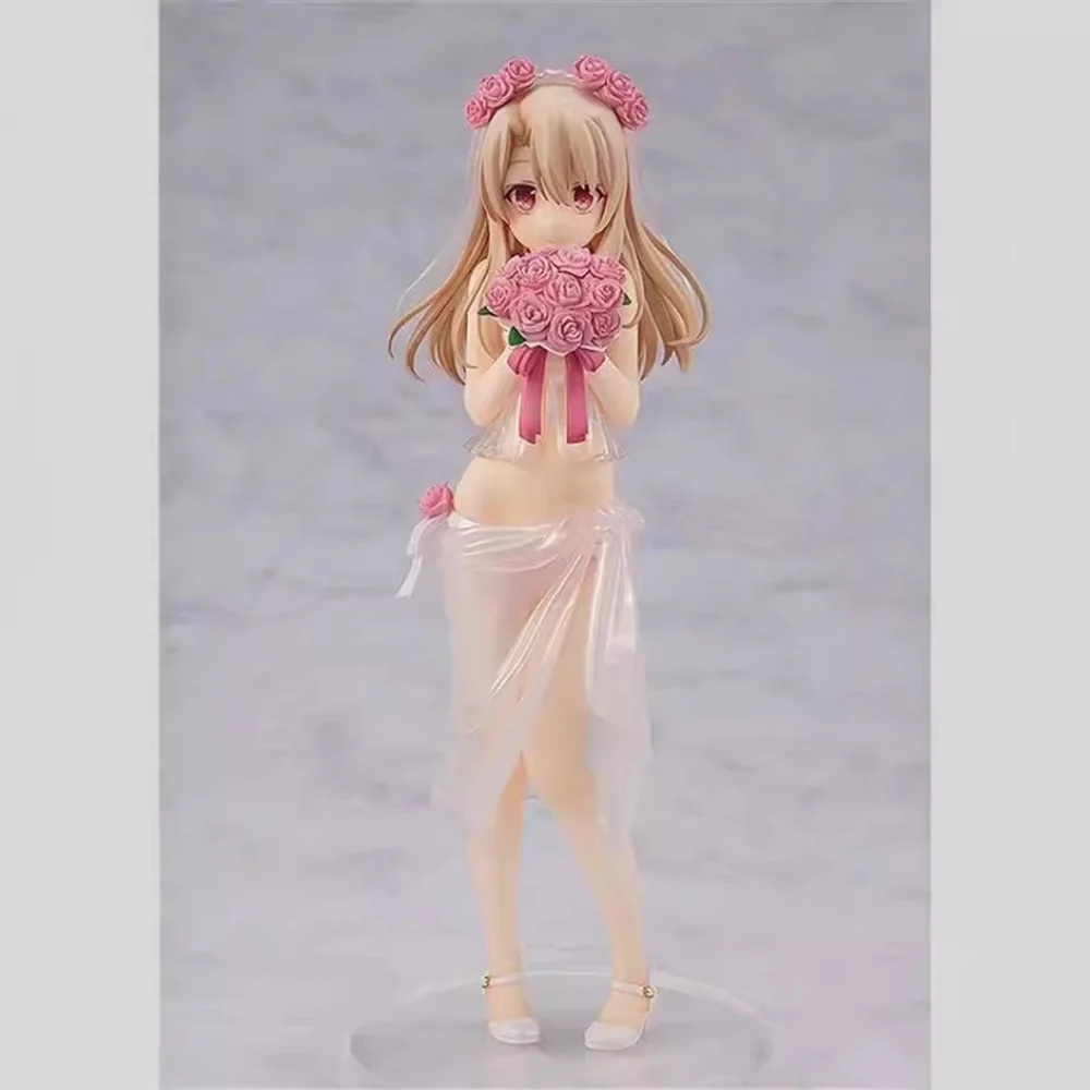 

Anime Character Magic Girl Figurine, Sexy Swimsuit Illya Flower Holding Beauty Doll Model Ornament Gift