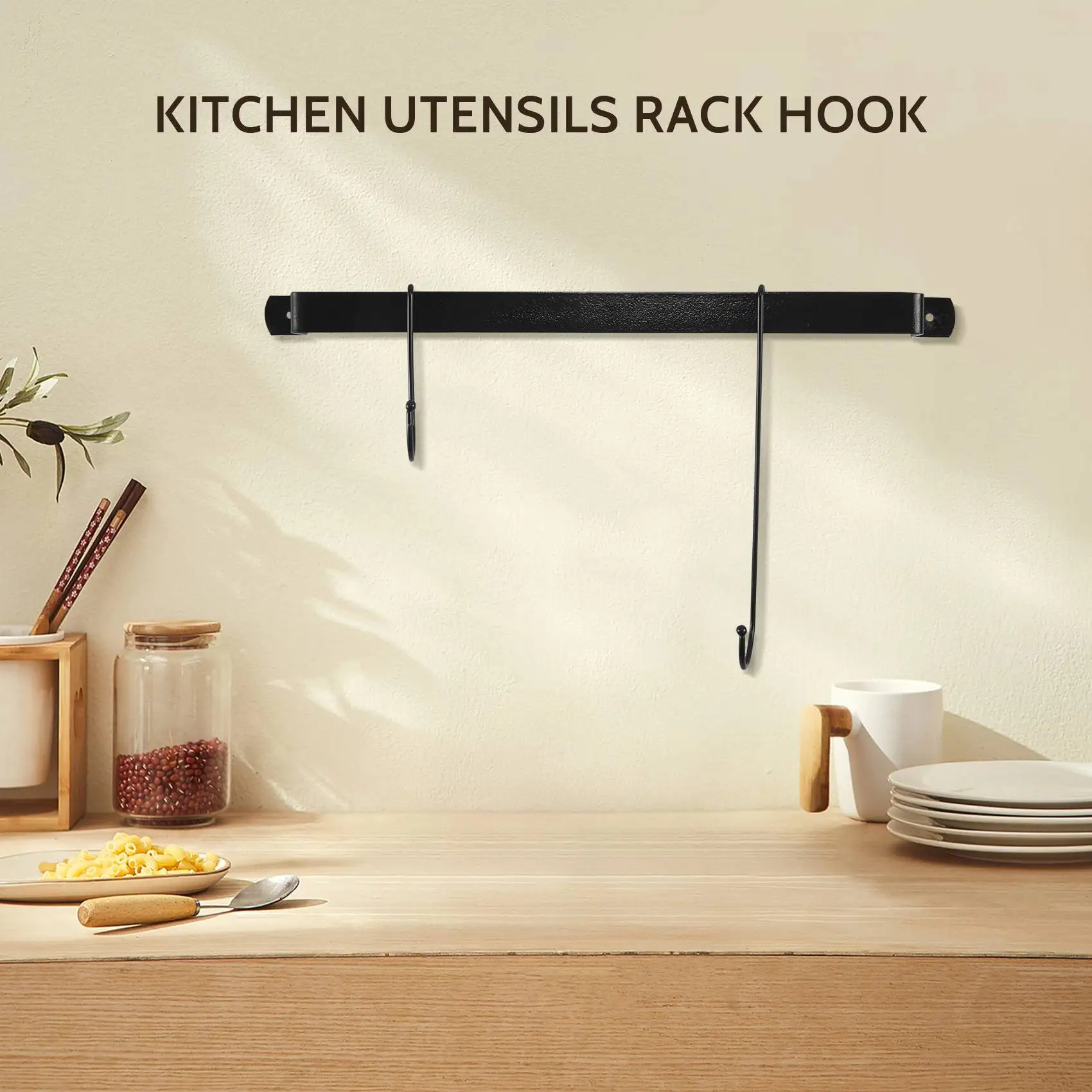 Kaffeetasse halter, an der Wand montierter Kaffeetasse halter mit flexiblen Haken, für Tassen, Tee tassen, Küchen utensilien (16 Zoll/schwarz)