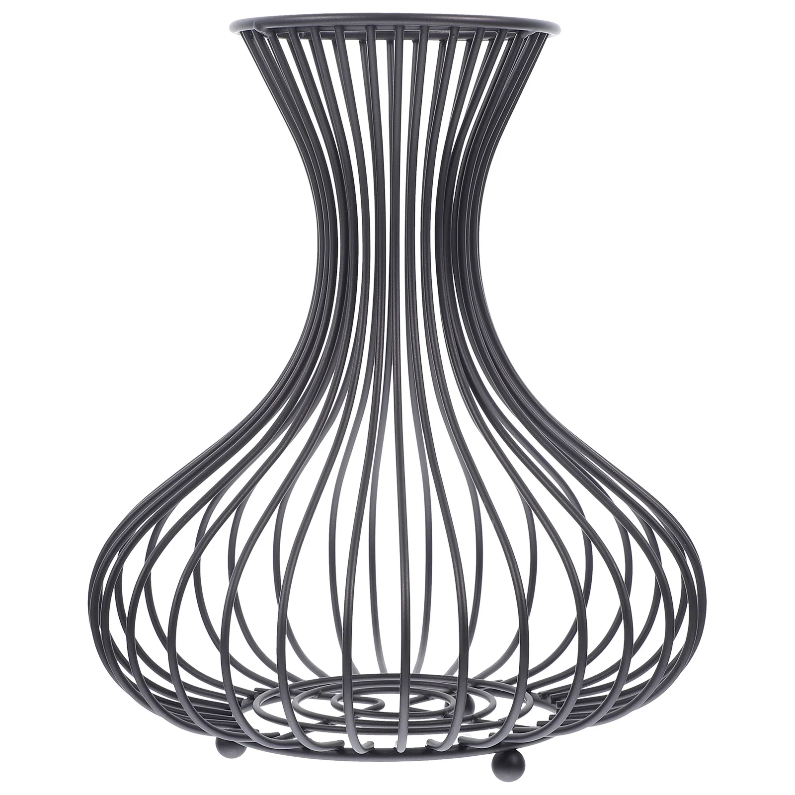 

Wine Cork Storage Basket Iron Art Hollow Design Decorative Container for Home Office Bar Stopper Holder