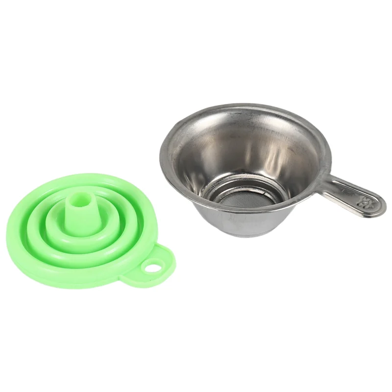 

A23F-3D Printer Accessories Silicone Collapsible Funnel With Stainless Steel Resin Filter Cup For SLA DLP LCD For 3D Printer