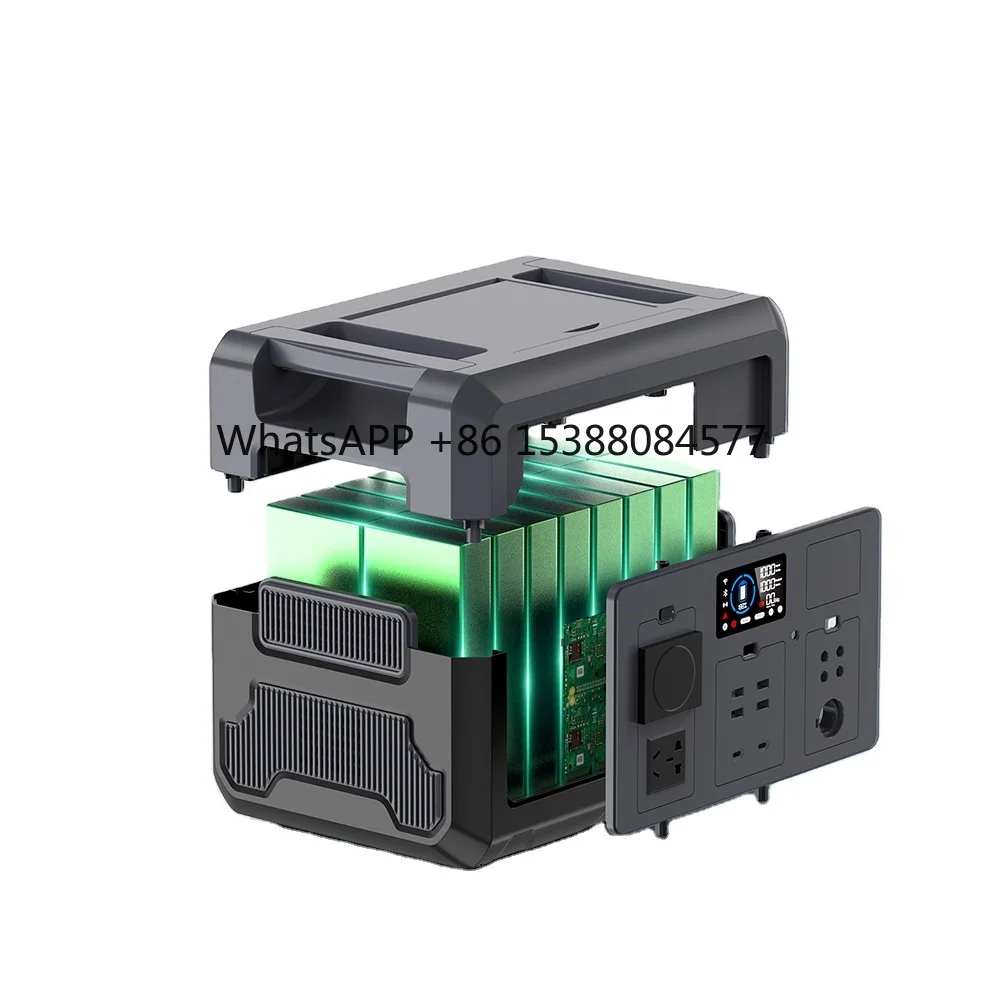 

1500W UPS High Power LiFePO4 Battery Solar Charging Power Supply Portable Power Station for Outdoor Camping