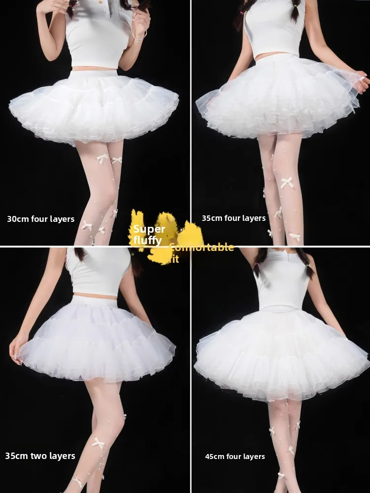 

Sweet Sle Lolita f Skirt with Puffy Sves ort Bouncy Skirt l Waist Che Pattern Autumn Collection 2024