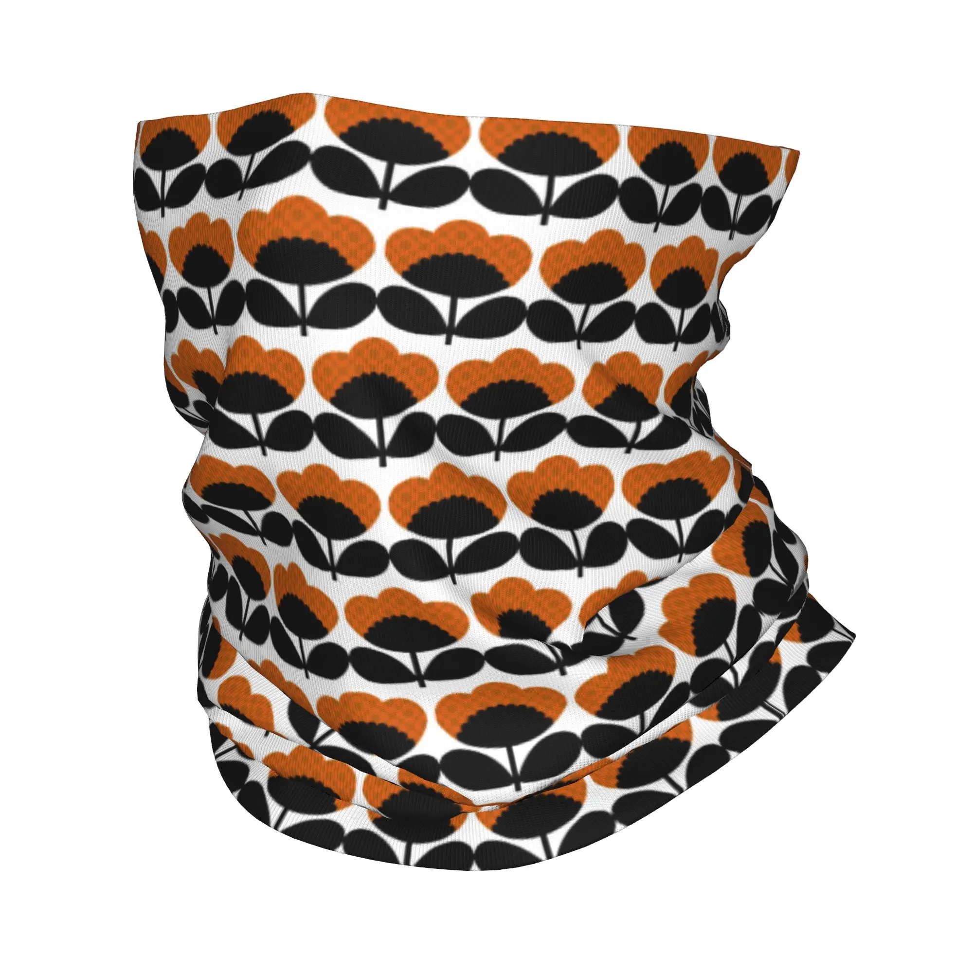 Orla Kiely Flower Scandinavian Geometric Style Bandana Neck Gaiter Windproof Face Scarf Cover Women Men  Headband Tube Balaclava
