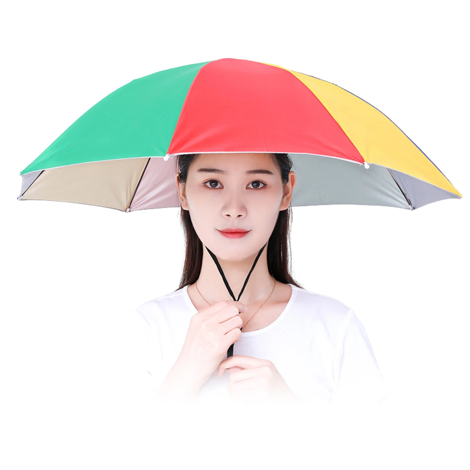 Adjustable Umbrella Hat Foldable Outdoor Pesca Sun Shade Waterproof Camping Fishing Headwear Cap Beach Head Hats Accessory