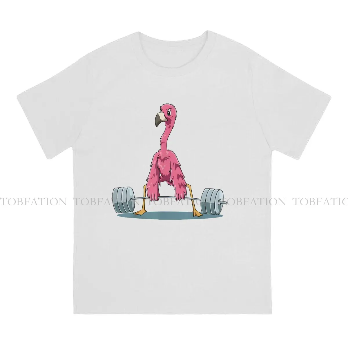 Flamingo Animals 100% Cotton TShirts Weightlifting Deadlifting Powerlifting Gym Personalize Men\'s T Shirt Clothing Size S-6XL