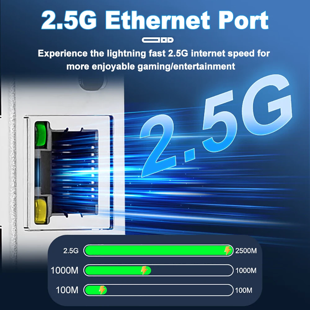 Placa de rede pci express 100/1000/2500mbps, adaptador ethernet gigabit de 2.5gbps, chips inte i225v, placa pci-e para rj45 para pc desktop